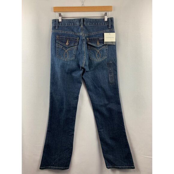 Women's Calvin Klein NWT Blue Bootcut Jeans Size 4 - Picture 2 of 8